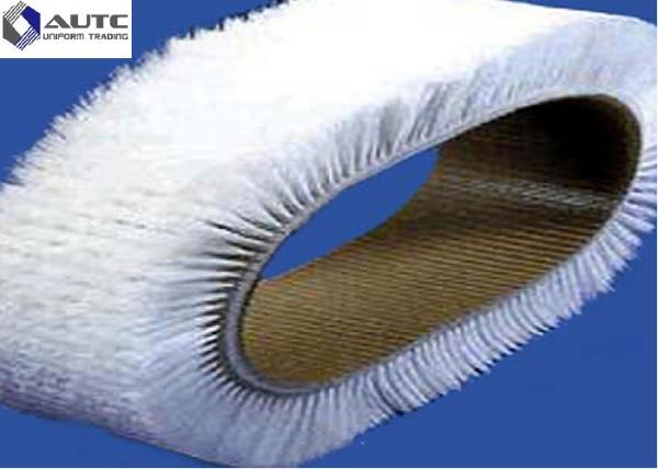 Polishing Round Conveyor Belt Brush , Belt Strip Brush Flexible Plastic Pedestal