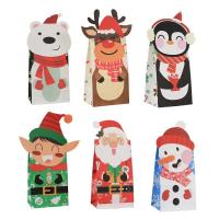 Buy cheap Rectangle 70g White Kraft Paper Christmas Gift Bags Oilproof product