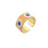 Buy cheap Luxury 18K Dripping Oil Rings Gold Plated Colorful Enamel Turkish Evil Eye Ring from wholesalers
