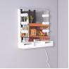 Buy cheap Wall Mounted USB Interface 4mm Mirror Wood Makeup Dressing Tables from wholesalers