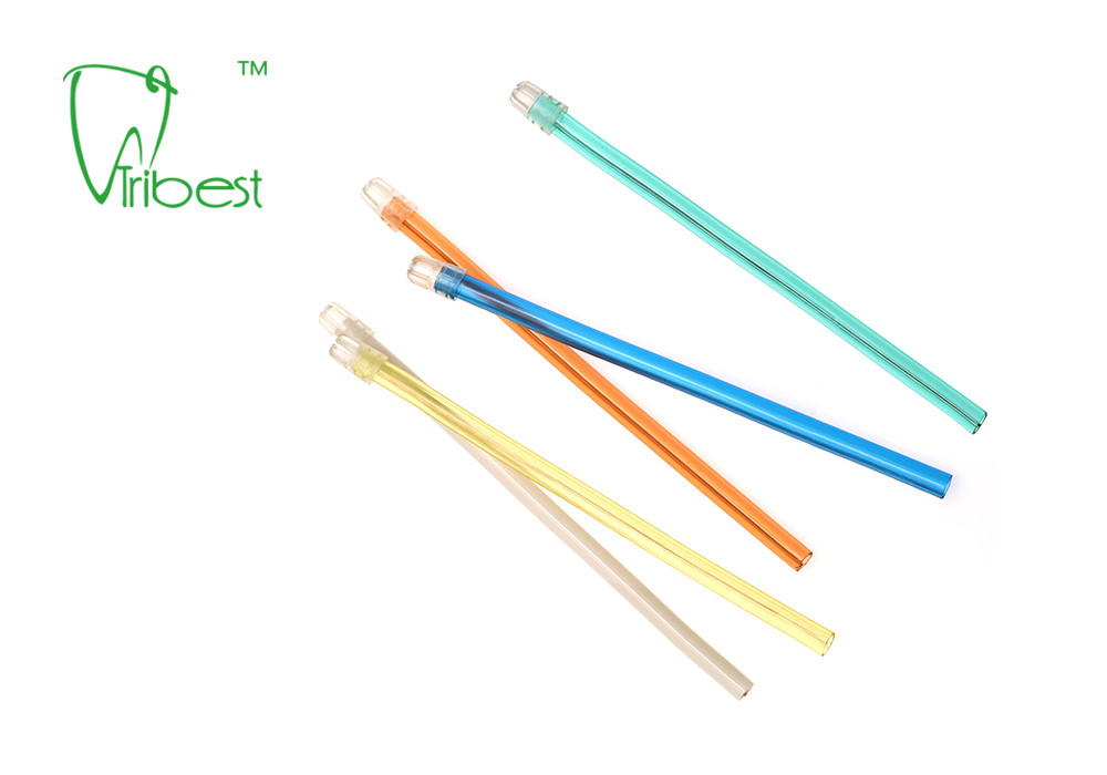 ISO13485 Clear Body Colorful PVC Dental Saliva Ejector