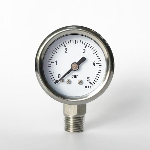 Buy cheap KL1.6 Liquid Filled Oil Pressure Gauge 40mm 5 Bar Dry Pressure Gauge from wholesalers