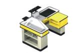 Multifunctional Motored Retail Conveyor Belt Checkout Counter Stainless Steel