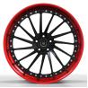 Buy cheap 5x130 Rims For Porsche 911 996 Gloss Black+Red 2-PC Forged Aluminum Alloy Rims Staggered 19 And 20 Inches from wholesalers