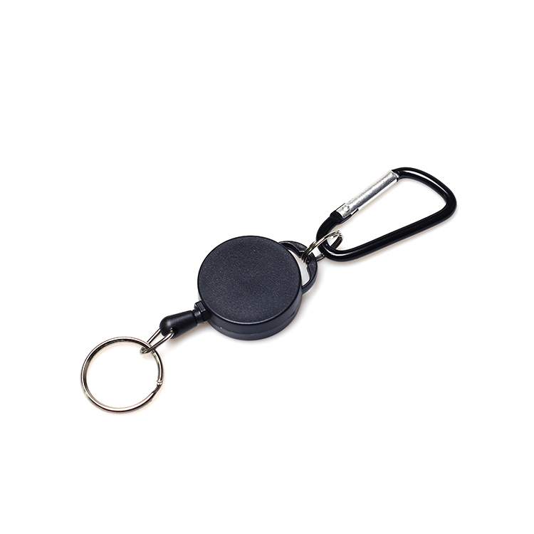Deyi Badge Reel Reinforced ID Strap Key Ring Metal Custom Carabiner Key Chain