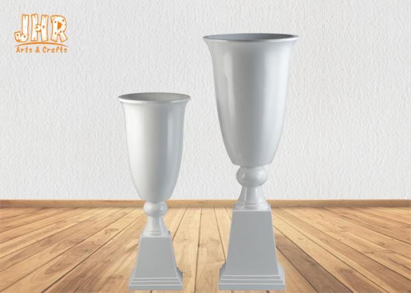 Buy cheap Matte White Fiberglass Planters Homewares Decorative Items Wedding Centerpiece Table Vase from wholesalers