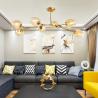 Buy cheap Modern large glass pendant light fixtures for living room Bedroom Kitchen hanging lamp (WH-GP-08) from wholesalers