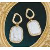Buy cheap Natural Baroque Pearl Earring Fashion Irregular Pearl Dangle Earrings For Women Baroque Freshwater Pearls Hoop Earrings from wholesalers