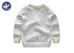 Stripes Knitted Baby Boy Gray Cardigan Sweater , Boys Button Cardigan With