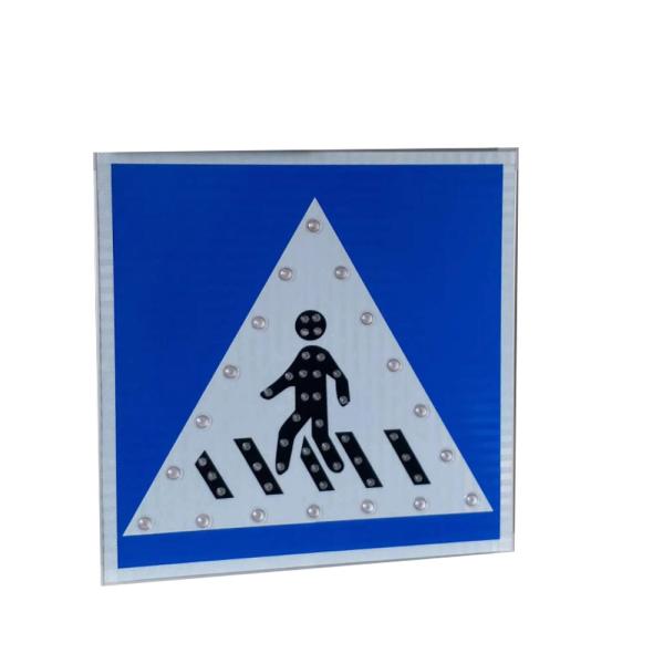 Buy cheap High Luminous 18V 900mm LED Crosswalk Signs , Blue Pedestrian Crossing Sign from wholesalers