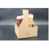 Buy cheap Wholesale Kraft Corrugated Paper 4 Cup Carriers Paper Cup Holder Tray With Handle from wholesalers