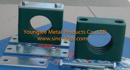 Buy cheap Standard / light duty hydraulic pipe clamps with stainless steel plates and bolts from wholesalers