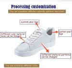 White Perforated Toe Cap Mens Leather Casual Shoes Rubber Soles For Tennis