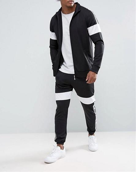 Buy cheap Custom sports clothing contract colors jacket mens tracksuit slim fit from wholesalers