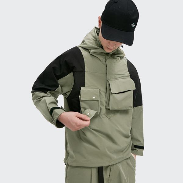 Buy cheap Waterproof Woven Wind Running Sports Track Jackets Multi Pocket Male Knit Cargo Jacket from wholesalers