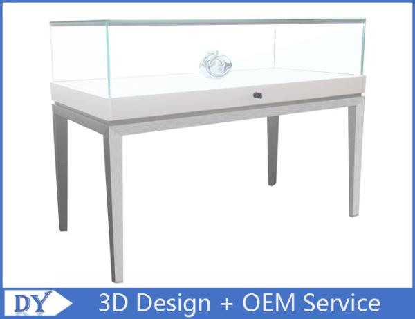 Buy cheap OEM Silver Stainless Steel Frame Jewellery Showcases With Locks from wholesalers