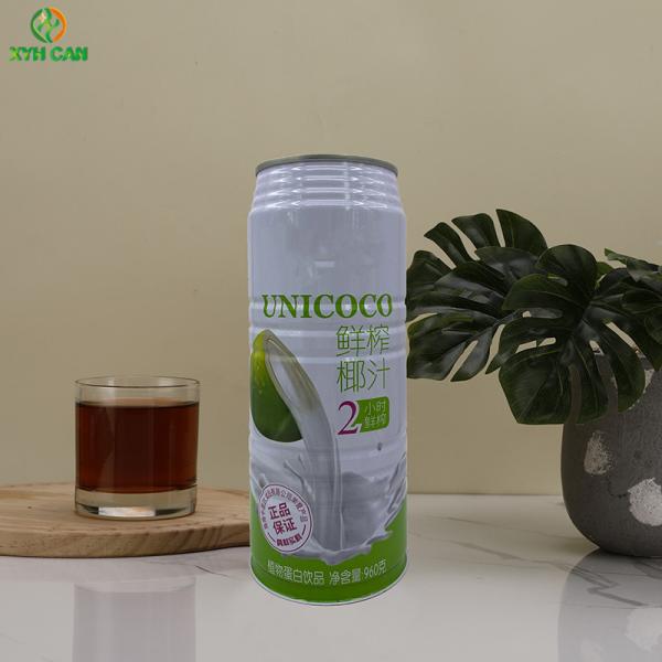 Buy cheap Coconut Milk Powder Round Tin Cans 960g CMYK 4C For Beverages Drinks from wholesalers