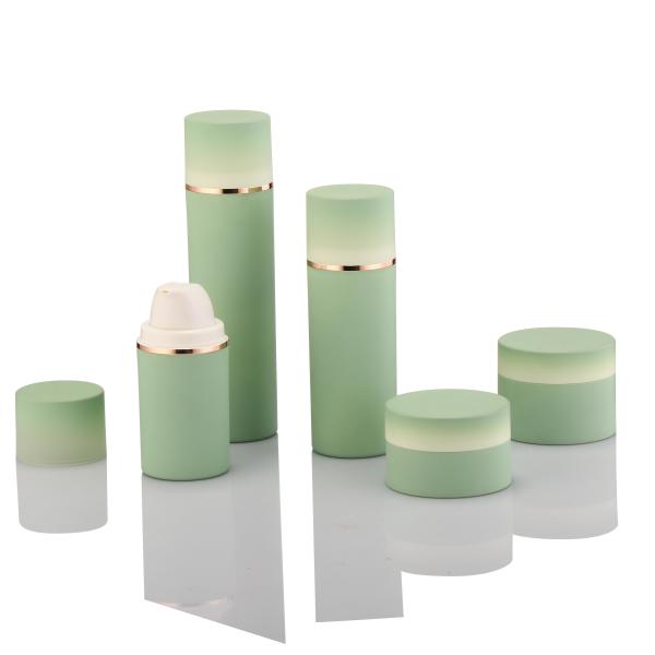 Quality 50ml To 150ml Plastic Airless Bottle And Jar Set PETG Face Cream Container Customer Logo for sale