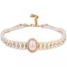 Buy cheap Double Row Pearl And Rhinestone Necklace Inlaid Crystal Diamond OEM ODM from wholesalers
