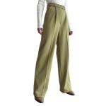 2023 Pants for Ladies Custom Oversize Square Pants Silk Straight Wide Leg Women