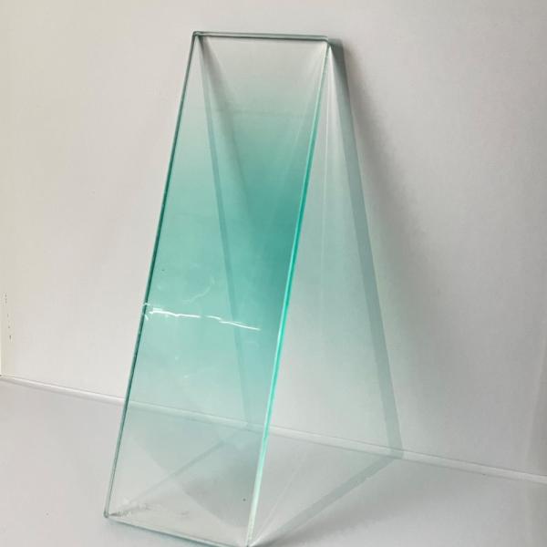 Buy cheap Icy Blue Gradient Laminated Glass Shower Enclosure Indoor Partition Wall from wholesalers