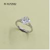 Buy cheap Radiant Cut Pear Shaped CZ Silver Rings Prong Set 925 Sterling Silver Fine Jewelry from wholesalers