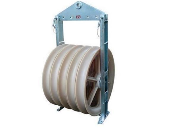 Buy cheap Cast Steel Cable Pulling Pulley Three Wheels Stringing Block For Conductor from wholesalers