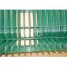 Buy cheap Green Vinyl Coated Wire Mesh Fence Panels With Metal Post High Strength from wholesalers
