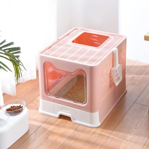 Buy cheap ABS Portable Collapsible Top Entry Cat Litter Box 5L With Door from wholesalers