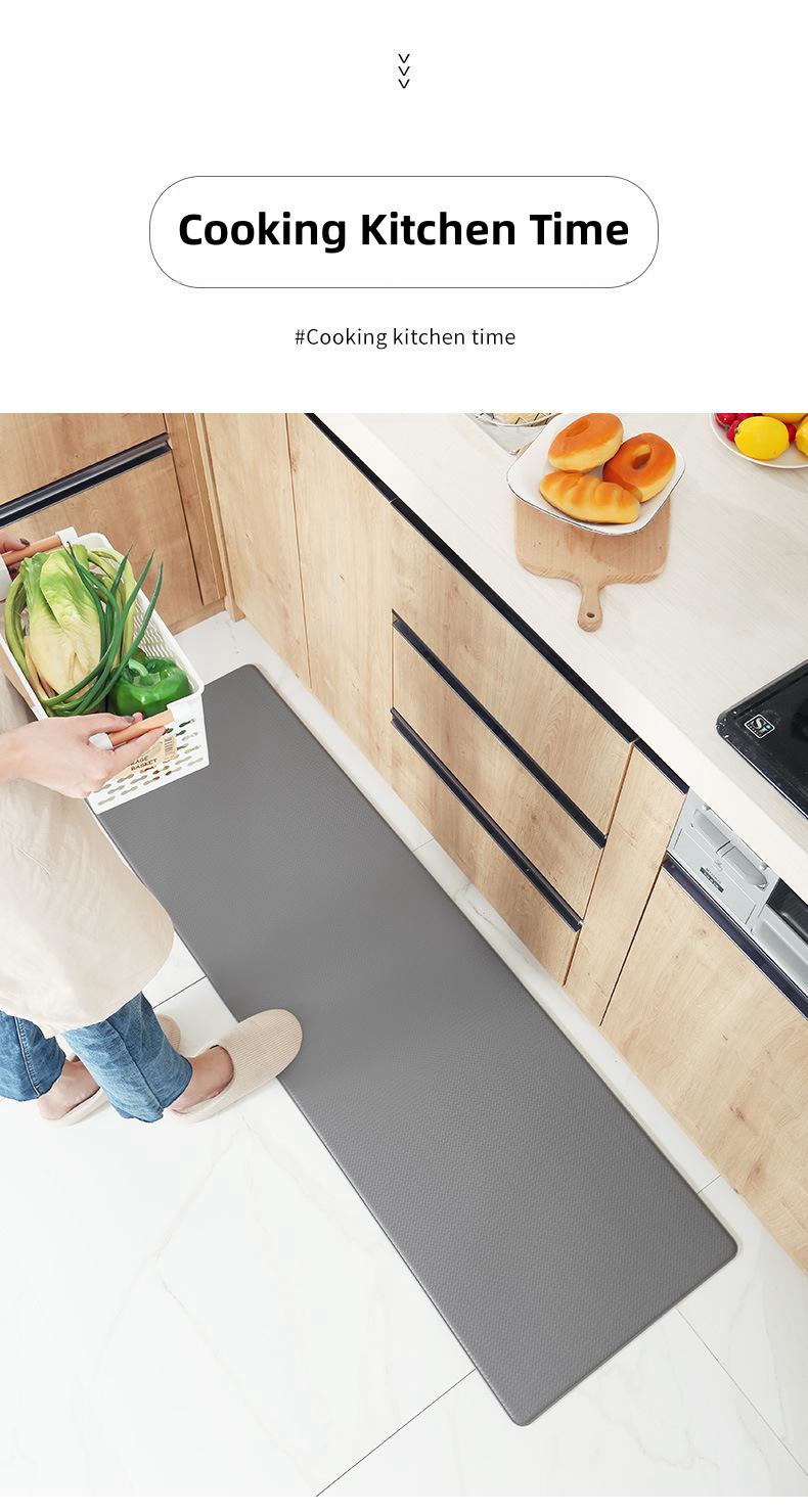 PVC Anti-Slip Kitchen Runner Mat for Water-proof Stains and Grease Protection in Bath