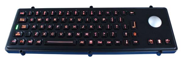 Buy cheap Backlit Stainless Steel keyboard Black Color Waterproof with 71 keys from wholesalers