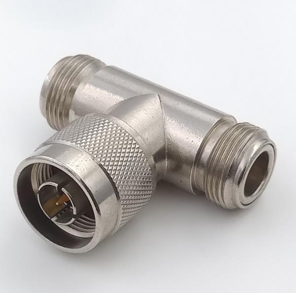 Buy cheap DC 8.5GHz T RF Coaxial Connectors N Type Female To N Male To N Female Straight Tee Adapter from wholesalers