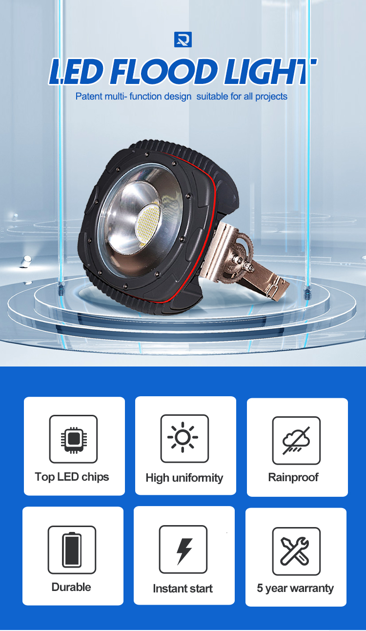 Best waterproof 5 year warranty 120 lm/w system efficacy Marine lighting 30w led flood light for distric