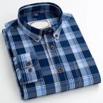 100% Cotton Plaid Shirt Long Sleeve Shirt Casual Formal Shirts Office Custom