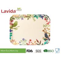 Buy cheap FDA Pass Hand drawn watercolored flowers birds Disposable Eco-friendly Bamboo product