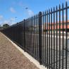 Buy cheap Outdoor Wrought Iron Steel Fence Metal Picket Galvanized Black 6ftx8ft from wholesalers