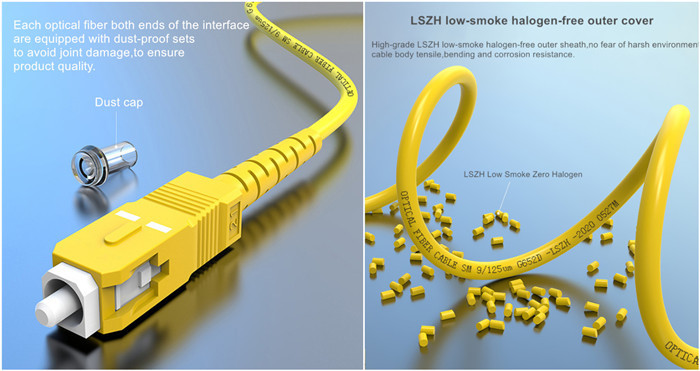 LC-LC G657A Multimode PVC (OFNR) Duplex 100M Fiber Patch Cord