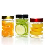 Wholesale 750Ml 1000Ml Large Size Round Straight FreezingGlass Jar With Metal