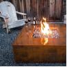 Buy cheap Outdoor Metal Garden Large Corten Steel Smokeless Firepit Rectangular from wholesalers
