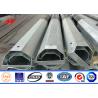 Buy cheap 15 M Electric Column Steel Utility Pole With FRP And Marks , Malaysia Standard from wholesalers