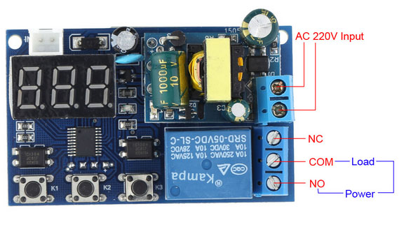Delay Time Switch Kampa AC 110V 220V Converter Program Switch Self-lock Relay PLC Cycle Timer Module