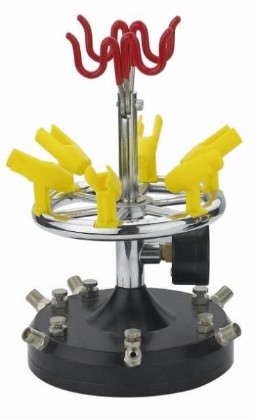 Buy cheap Small Airbrush Holder Stand With 6 Branch Air Valves And 360 Rotary Pressure Gauge AH-304 from wholesalers