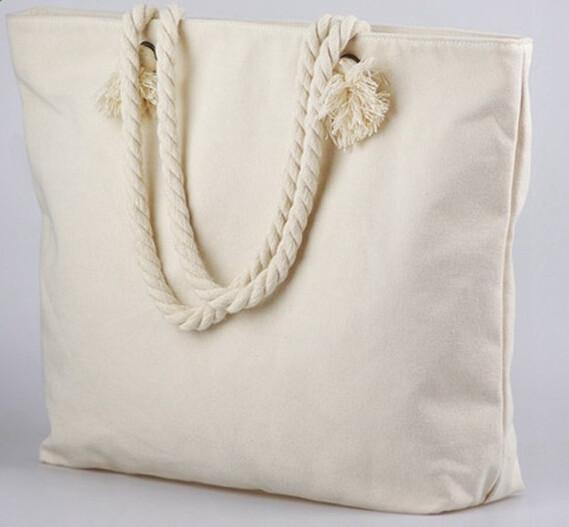 Plain white cotton canvas tote bag/eco friendly shopping cotton bag, Promotional