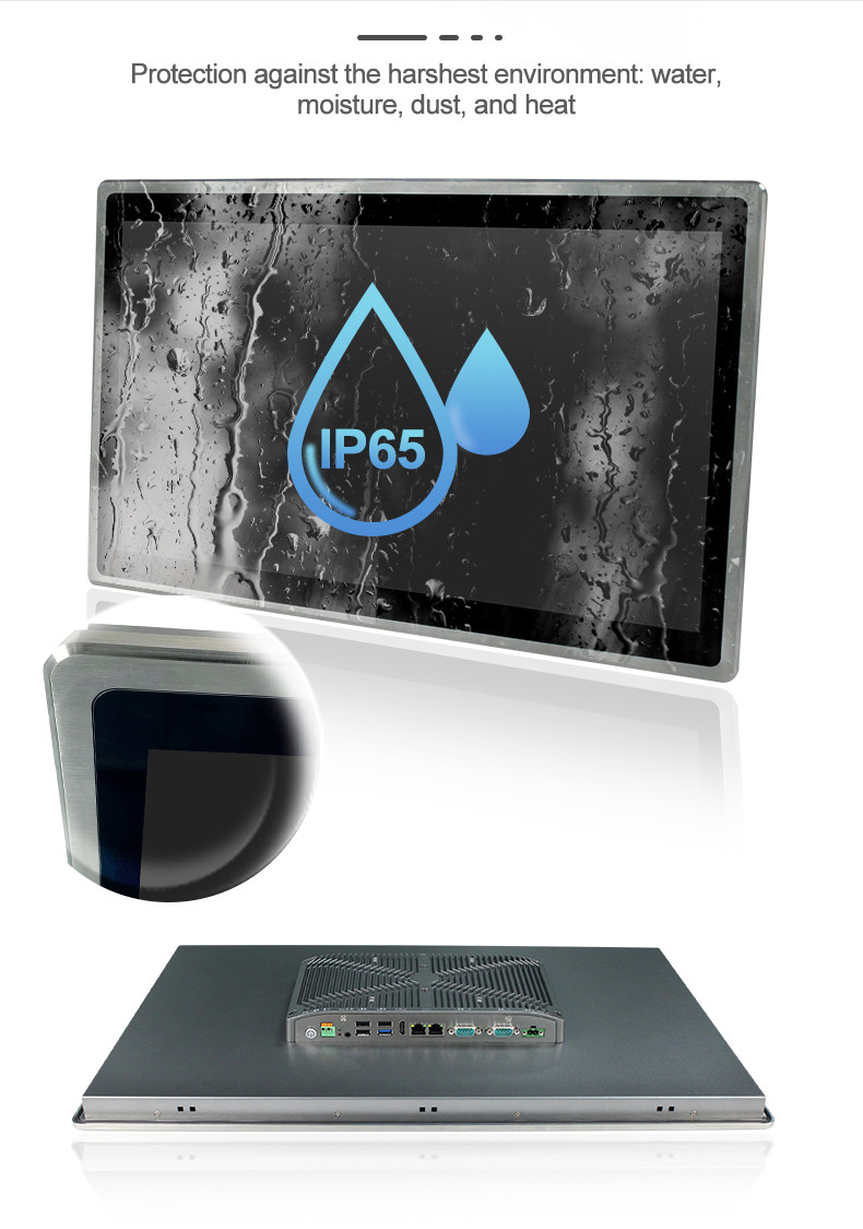Corrosion Resistant Fanless Industrial Computer , 24 Inch Pharmaceutical Fanless Rugged Pc