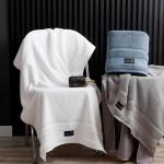 Hotel Towel Set Luxury Embroidered Thick Striped Pattern Jacquard Bath Towel Set