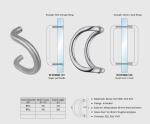 Buy cheap Dia. 32mm tub curved design gate handles brass / SUS exterior door handles set W from wholesalers
