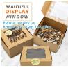 Buy cheap Chocolate Takeaway kraft, Christmas Cookie Bakery Treat Box Set With Window, Cardboard Jewelry shoulder box from wholesalers