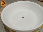 LOW MOQ Drainer Artificial Stone Bathtub 300C Round Free Standing Bathtub