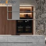 Plywood Acrylic Kitchen Cabinet Door With Aluminium Frame And Sintered Stone