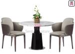 Ash Wood Upholstered Leather Chair , Restaurant Dining Room Chairs With Armrests